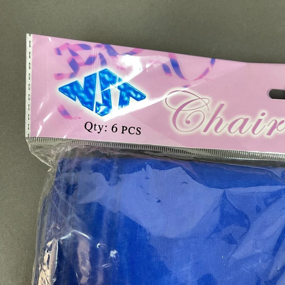 Natural Star Inc. NST Organza Chair Bow Blue 9